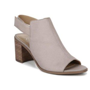 Franco Sarto Gray Helix Sandal Peep Toe Ankle Strap Booties - NWOT